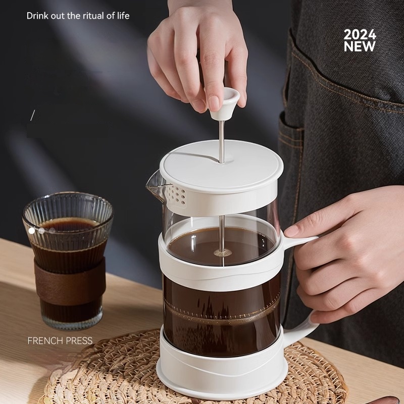 French Press Glass - GIANXI Pressa a mano Caffettiera Filtro