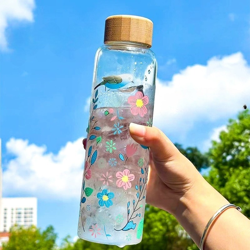 Cold Brew Bottle - Tazza in Vetro Termosensibile, Grande Bottiglia