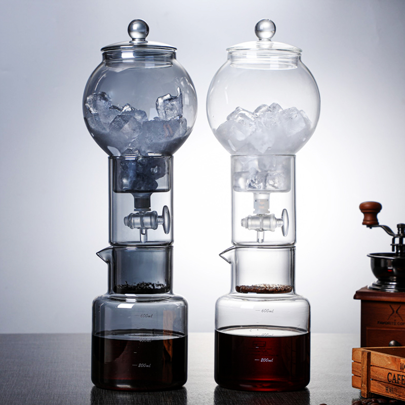 French Press Glass - Set di caffettiera a freddo con