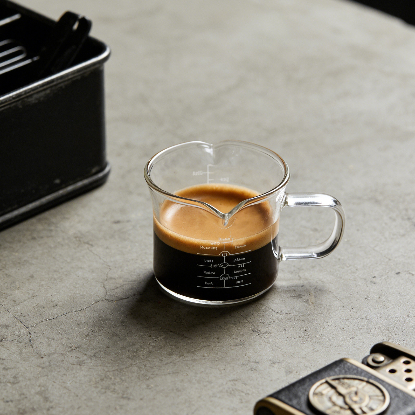 Coffee Tea Milk - Misurino in vetro con doppio beccuccio,