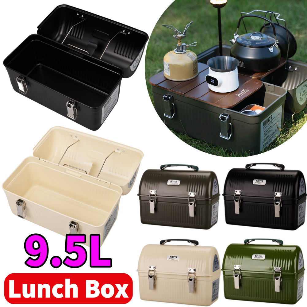 Coffee Tea Drawer Organizer - Portapranzo in metallo vintage da 9,5