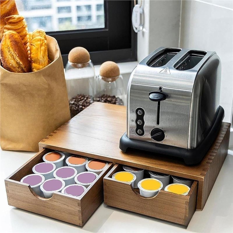 Organizzatore in Legno TFTP pe - Coffee Tea Drawer Organizer recensione e prezzo
